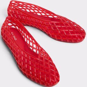 Siren Red Jelly Flats